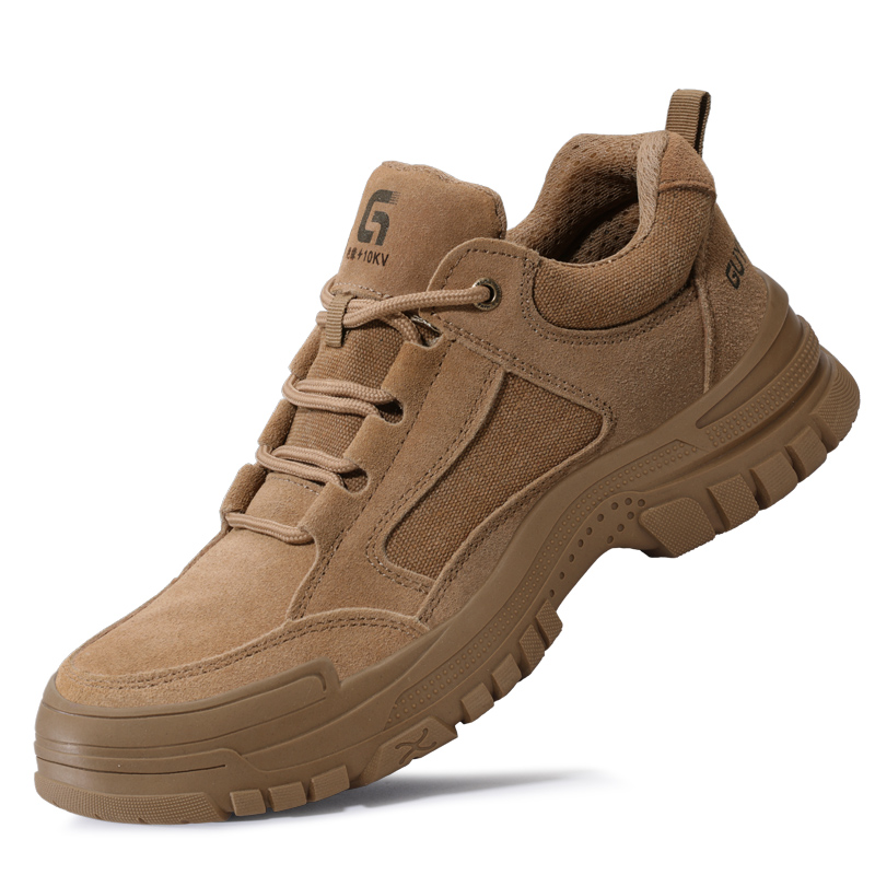 GUYISA Non slip, Wear resistant, Impact resistant Low top Outdoor Shoes Unisex Brown