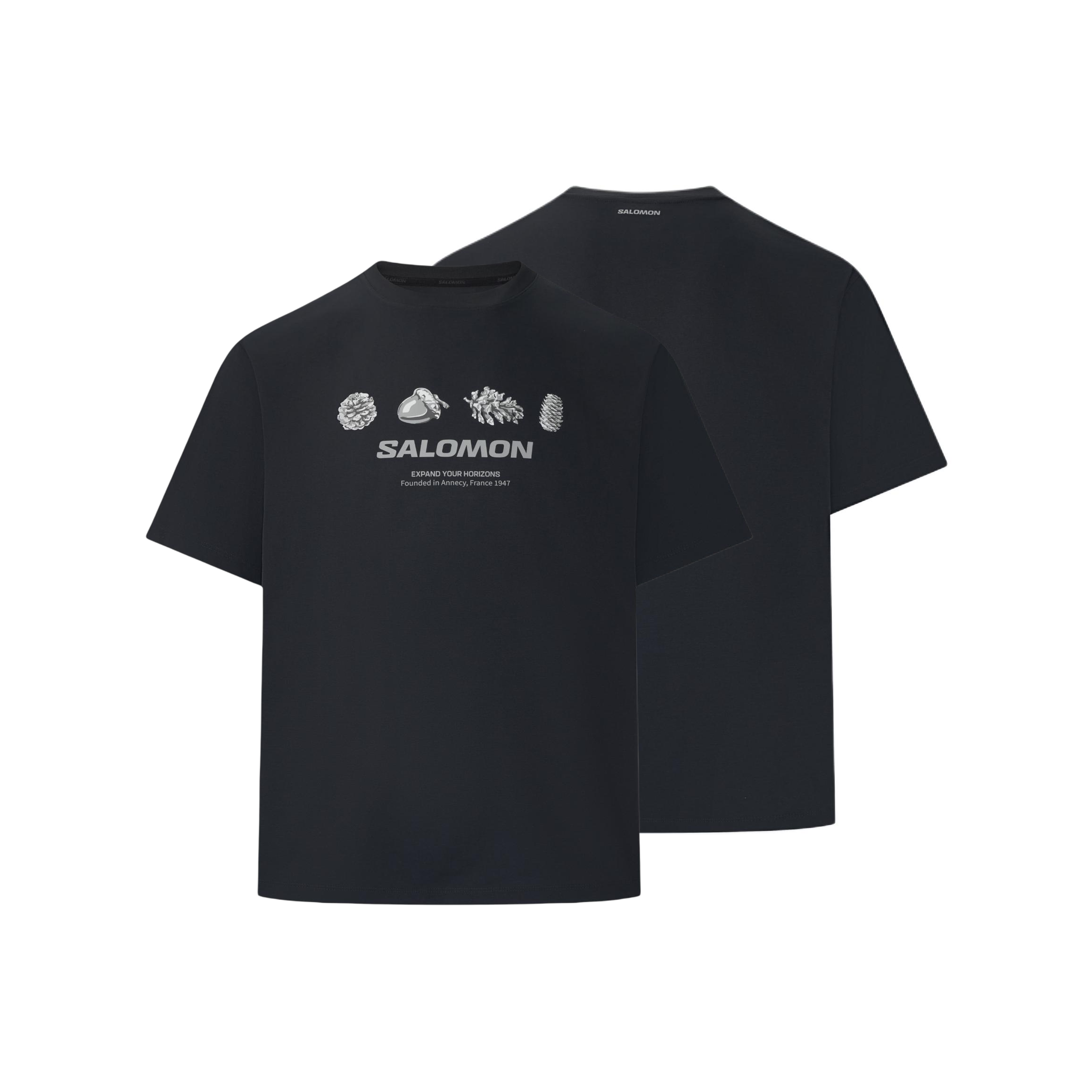 Мужские футболка Salomon HIKING CREST SS T (черная)