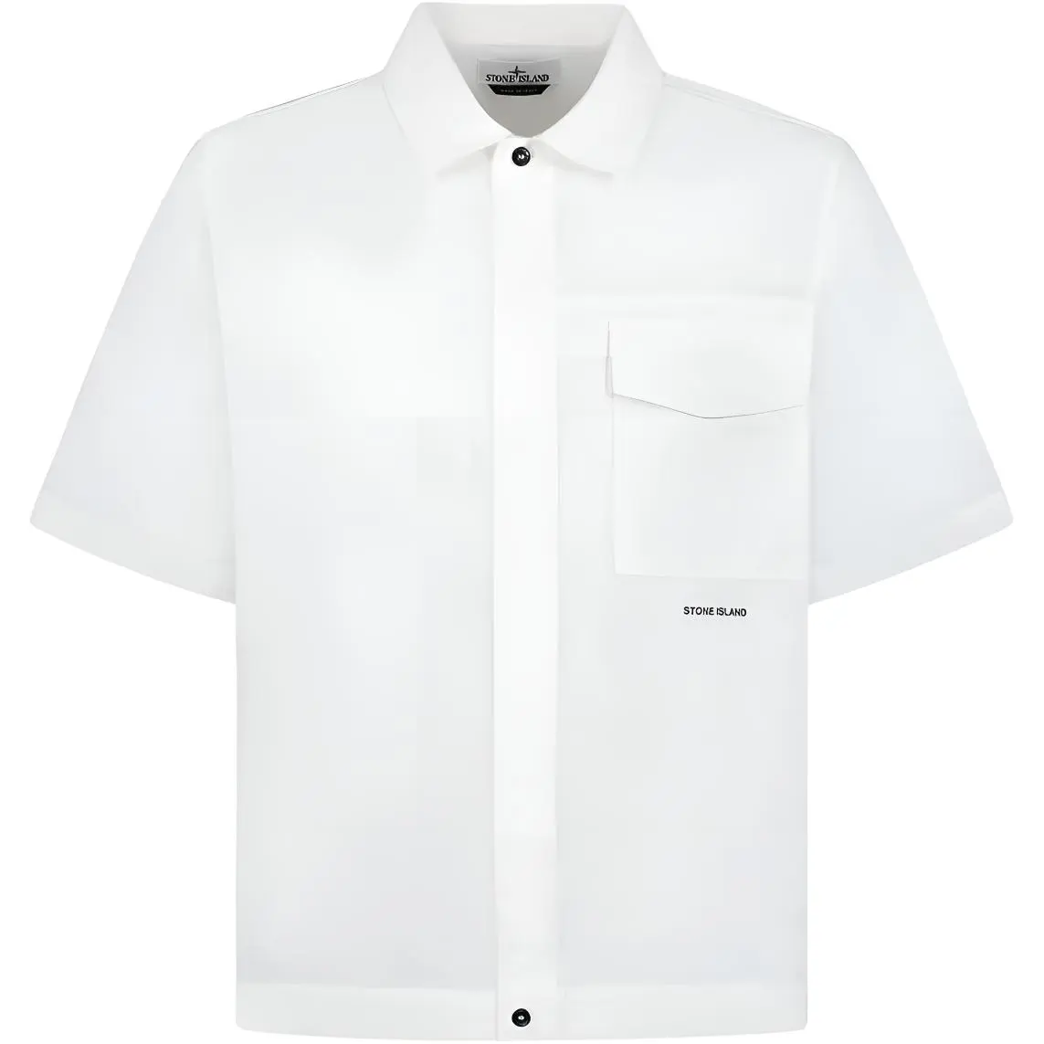 STONE ISLAND Shirts Men's White Lapel Moderate Other