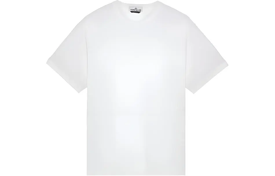 STONE ISLAND Embroidered logo Cotton T shirt