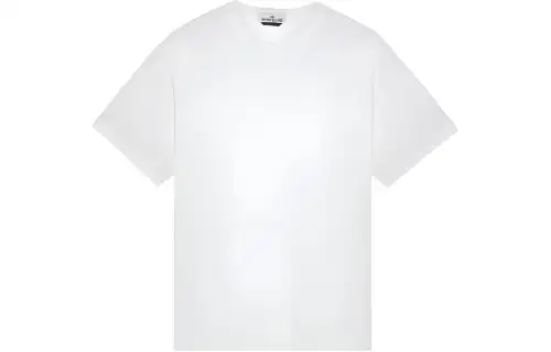 STONE ISLAND Embroidered logo Cotton T shirt