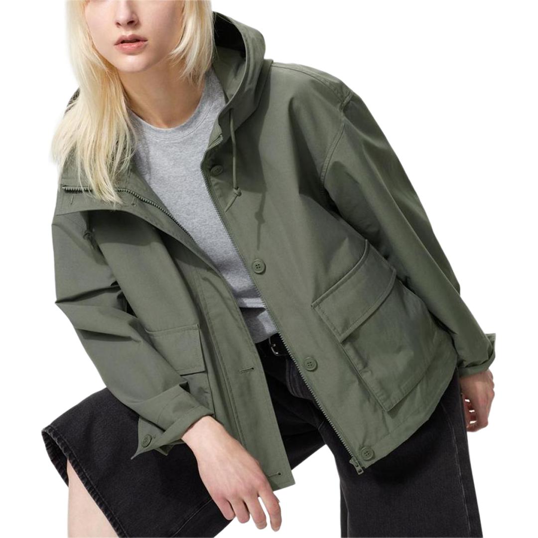 Женская куртка UNIQLO SS26 (зеленая)