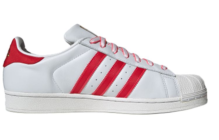 Кеды adidas Originals Superstar (красно-белые) — Красныйбелый — фото 2