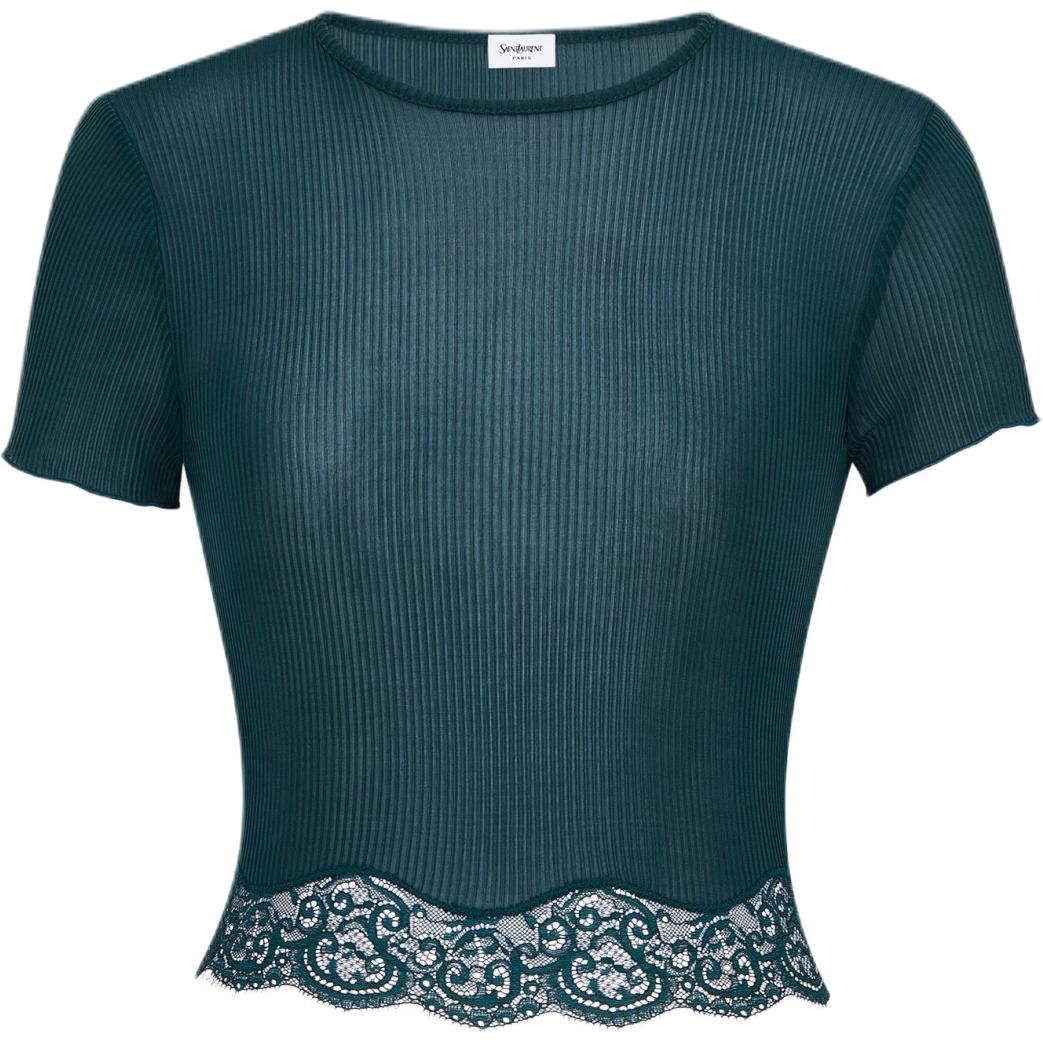Женская футболка SAINT LAURENT (белая)
