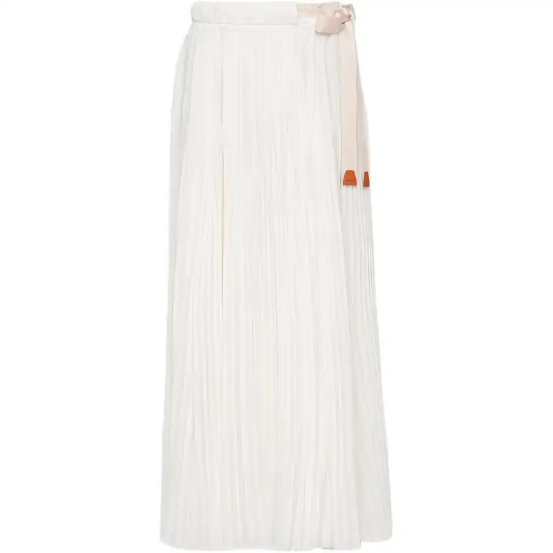 PRADA Casual Long Skirts Women's White Moderate Midi Skirt
