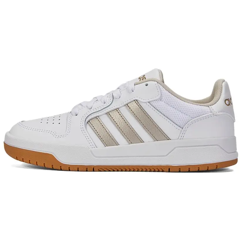 Adidas ENTRAP Slip Resistant Abrasion Resistant Low top Skateboard Shoes Unisex White Gold