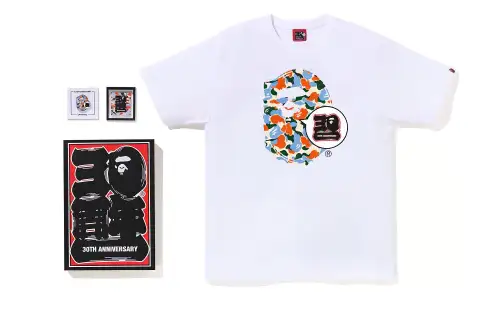 Bape Store Indonesia Bape 30th Anniversary Ape Head Tee Set