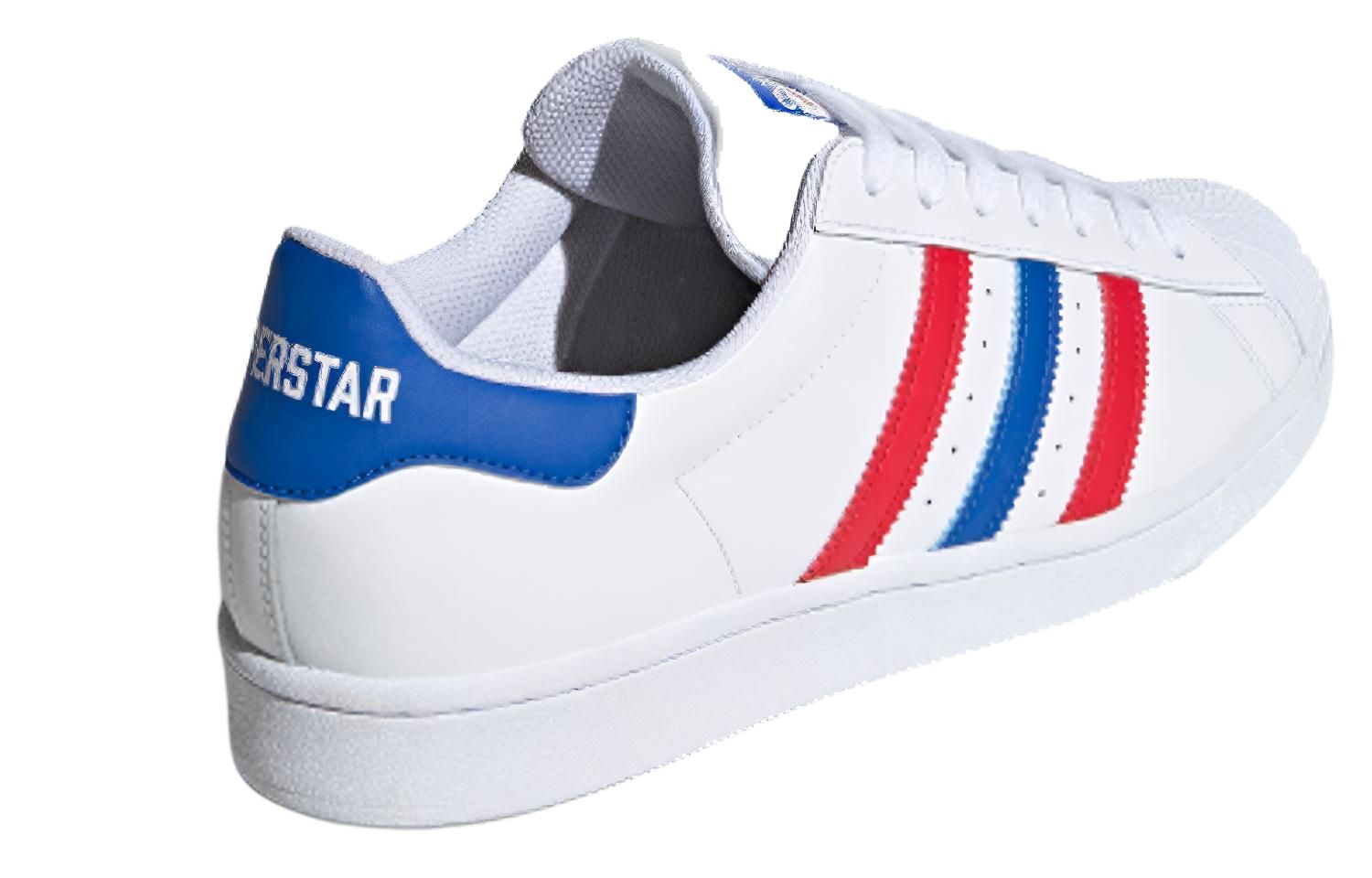 Кеды adidas originals SUPERSTAR (бело-красно-синий) — фото 3