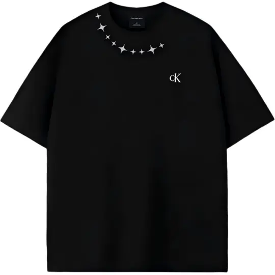 [Одежда по индивидуальному заказу] CALVIN KLEIN Xingyun Qianxun повседневная универсальная простая модная футболка с короткими рукавами одинакового стиля для мужчин и женщин