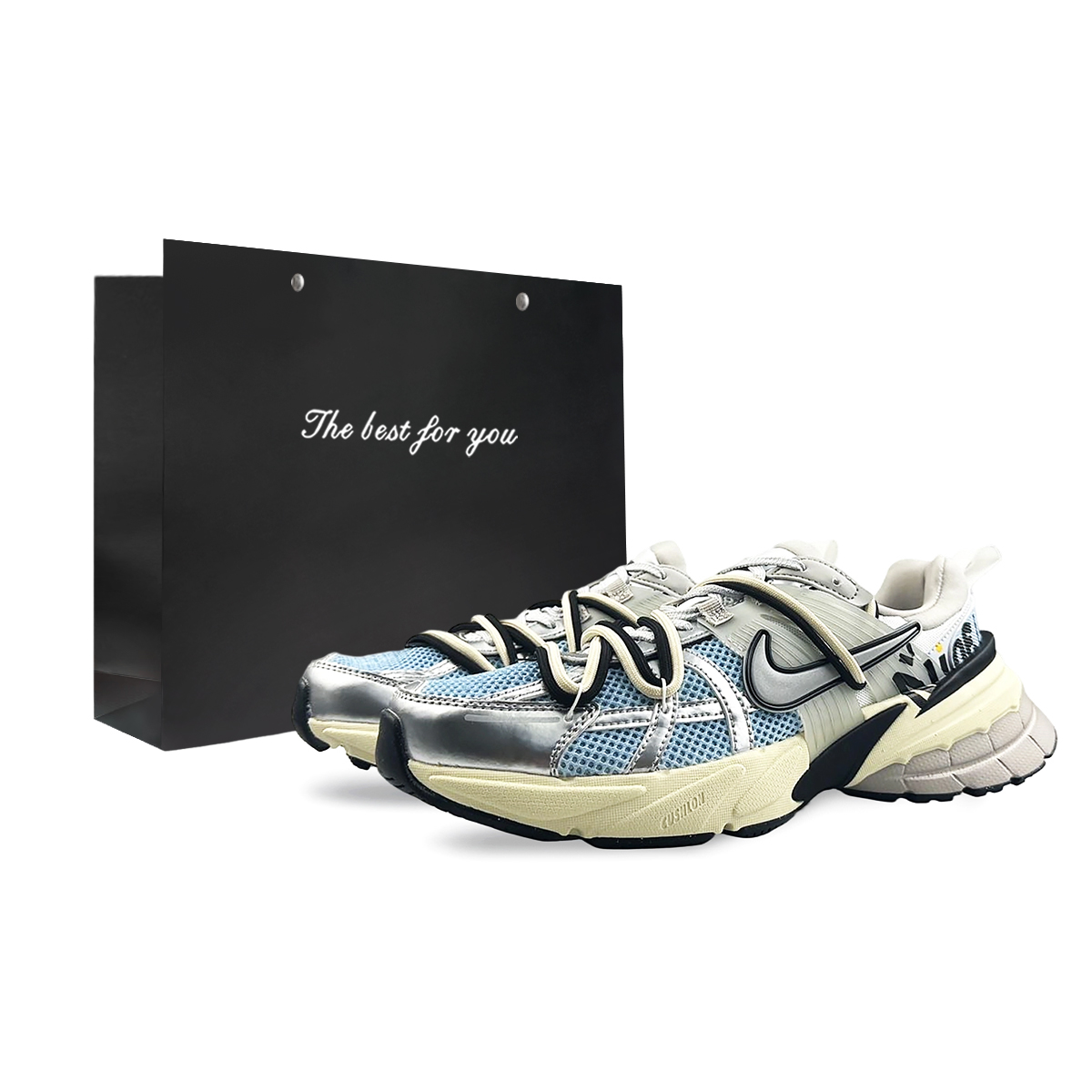 Nike V2K Run Textile, Leather Cushioning Slip Resistant Cushioning Slip Resistant Low top Running Shoes Women’s