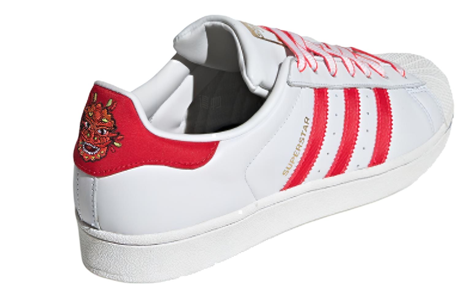 Кеды adidas Originals Superstar (красно-белые) — Красныйбелый — фото 4