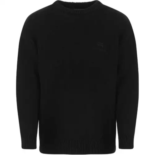 Balenciaga Sweaters Men's Black Crew Neck Moderate