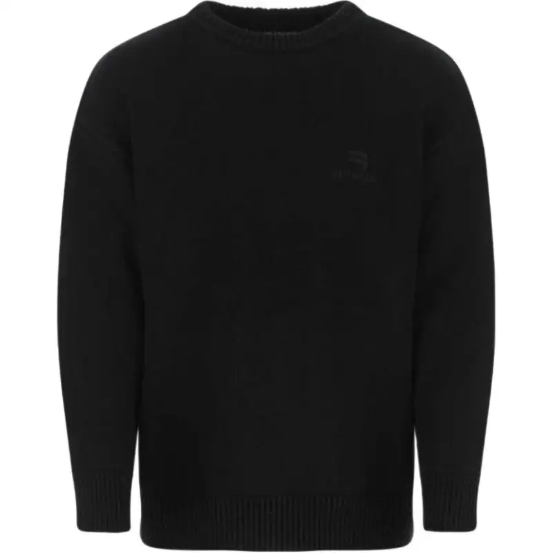 Balenciaga Sweaters Men's Black Crew Neck Moderate