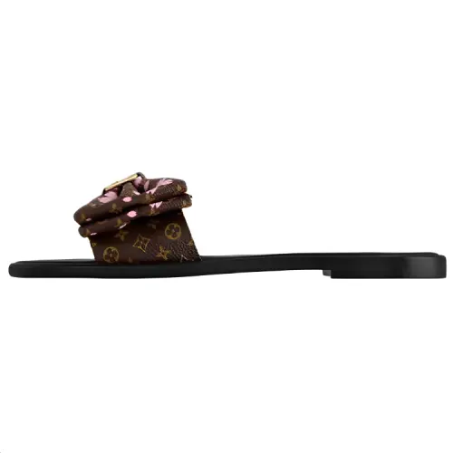 Takashi Murakami x LOUIS VUITTON Lily Slide Slippers Women's Brown