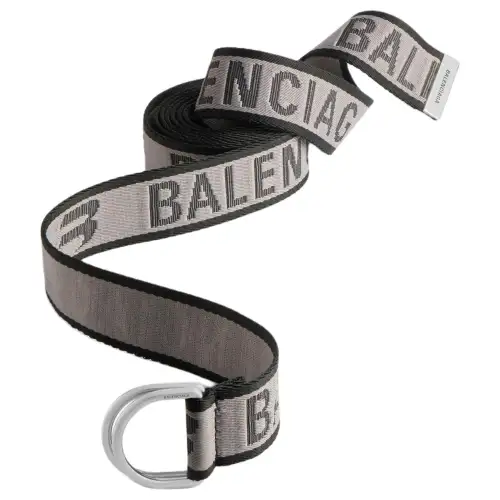 Balenciaga Polyester Belts Men's Gray Width 3.5cm
