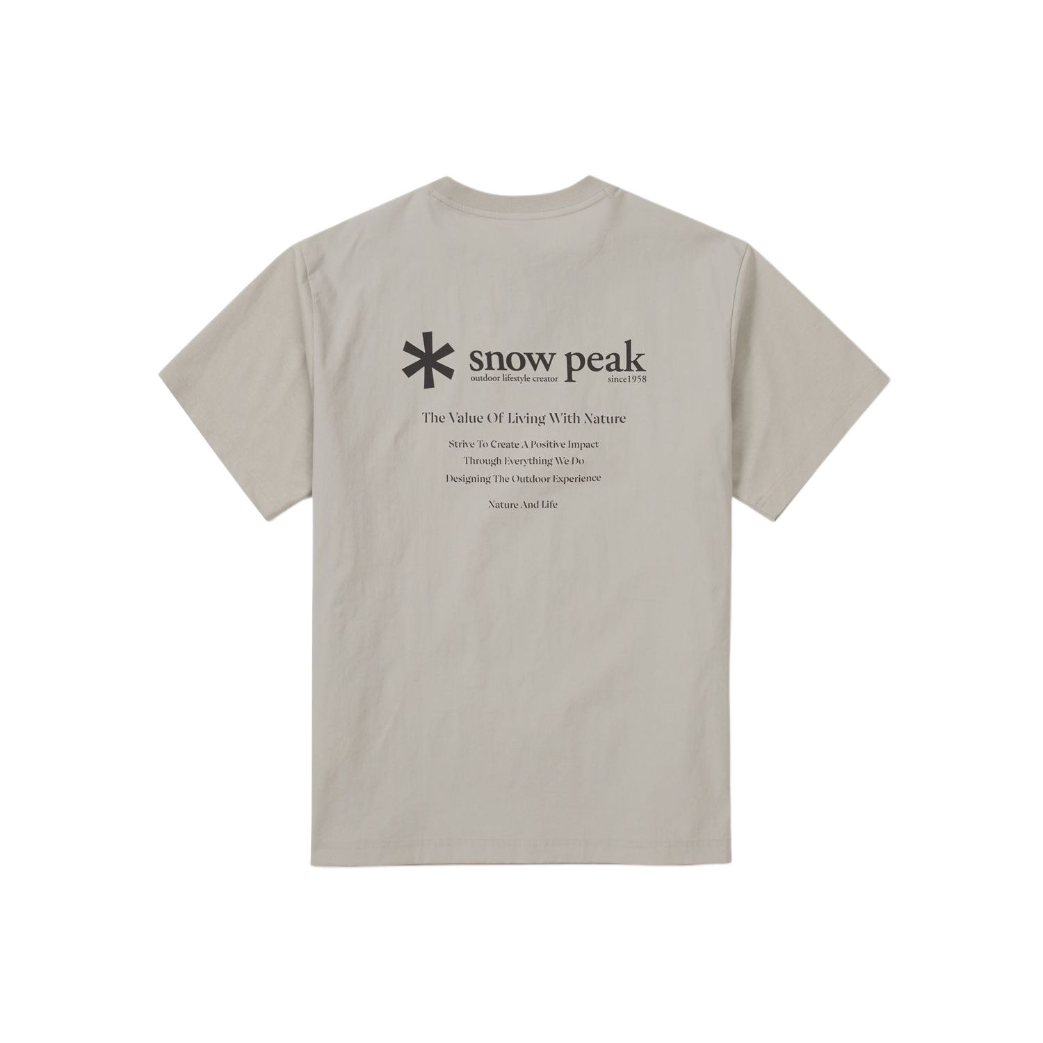 Мужская футболка snow peak Clend Hybrid (серая) — фото 10