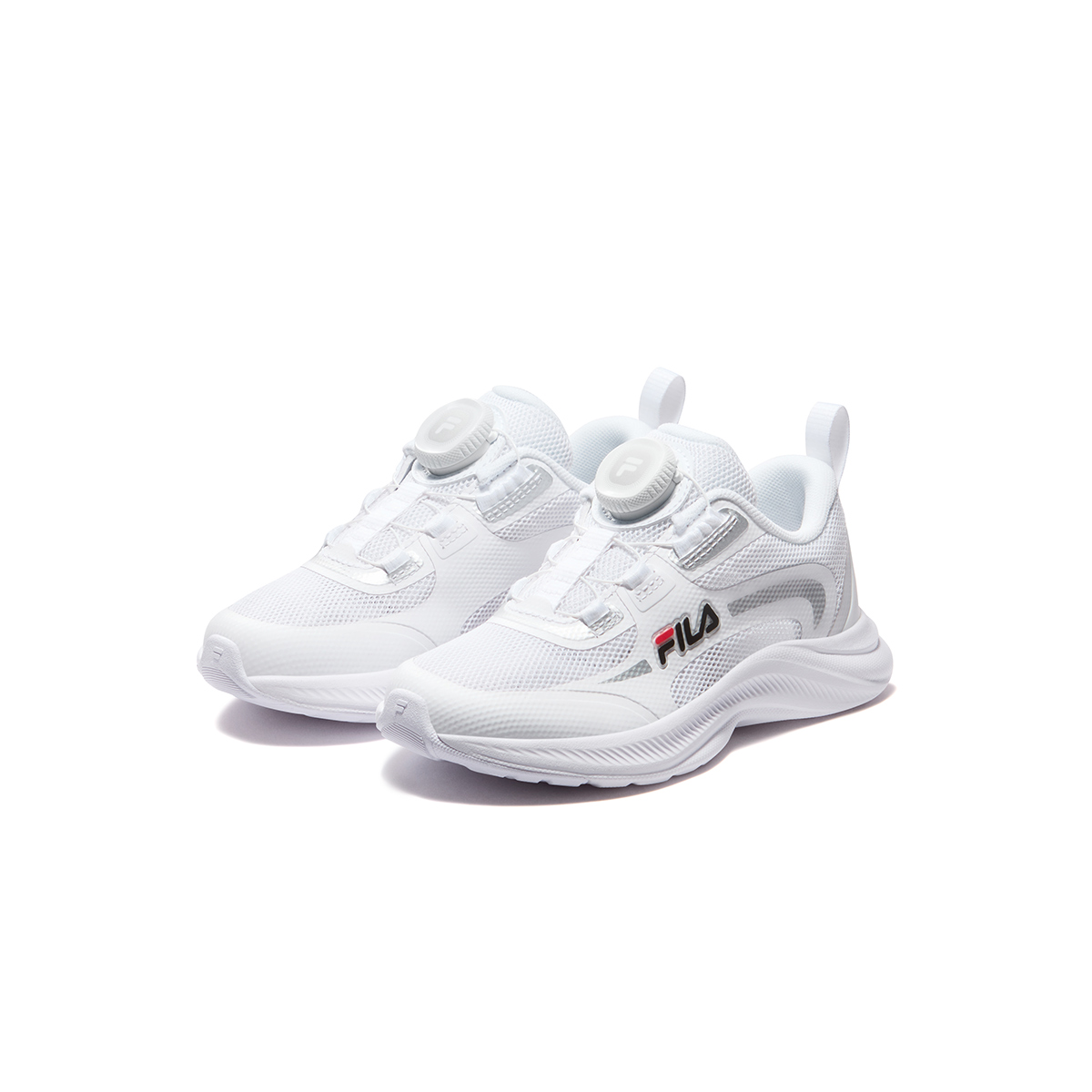 Кроссовки Fila KIDS SOFT4 (бело-серебристые) — фото 4