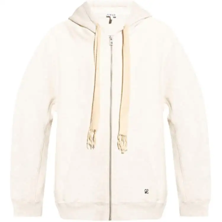 LOEWE Sweatshirts Men's Gray Hooded Non Detachable Moderate