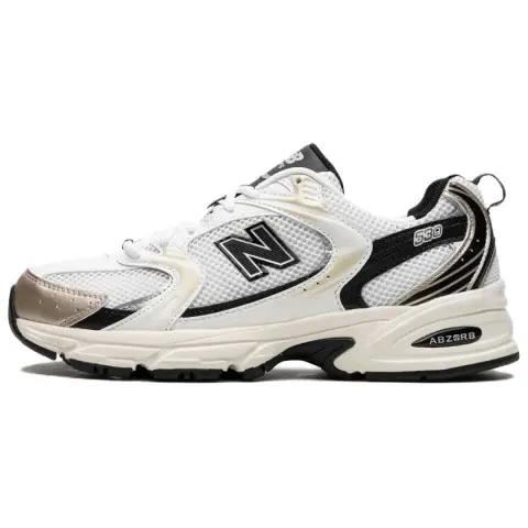 New Balance NB 530 Fabric Low top Casual City Commuting Running Shoes Unisex White Black Gold