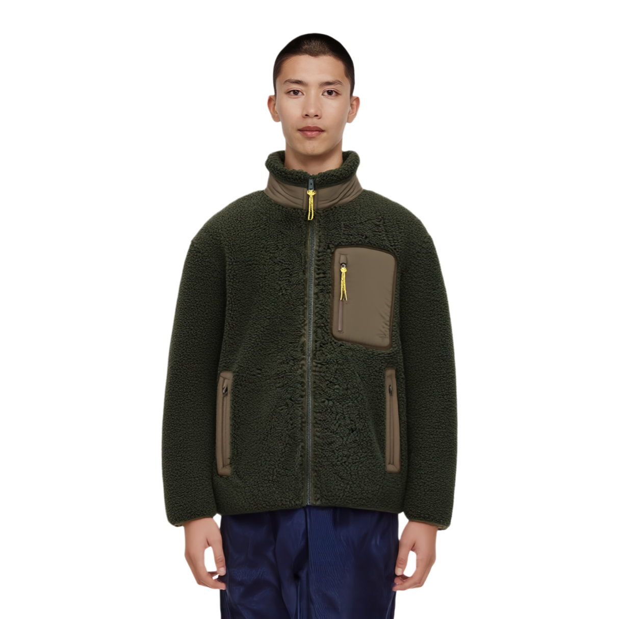 Мужская куртка UNIQLO × JW Anderson (глубокий зеленый) — фото 4