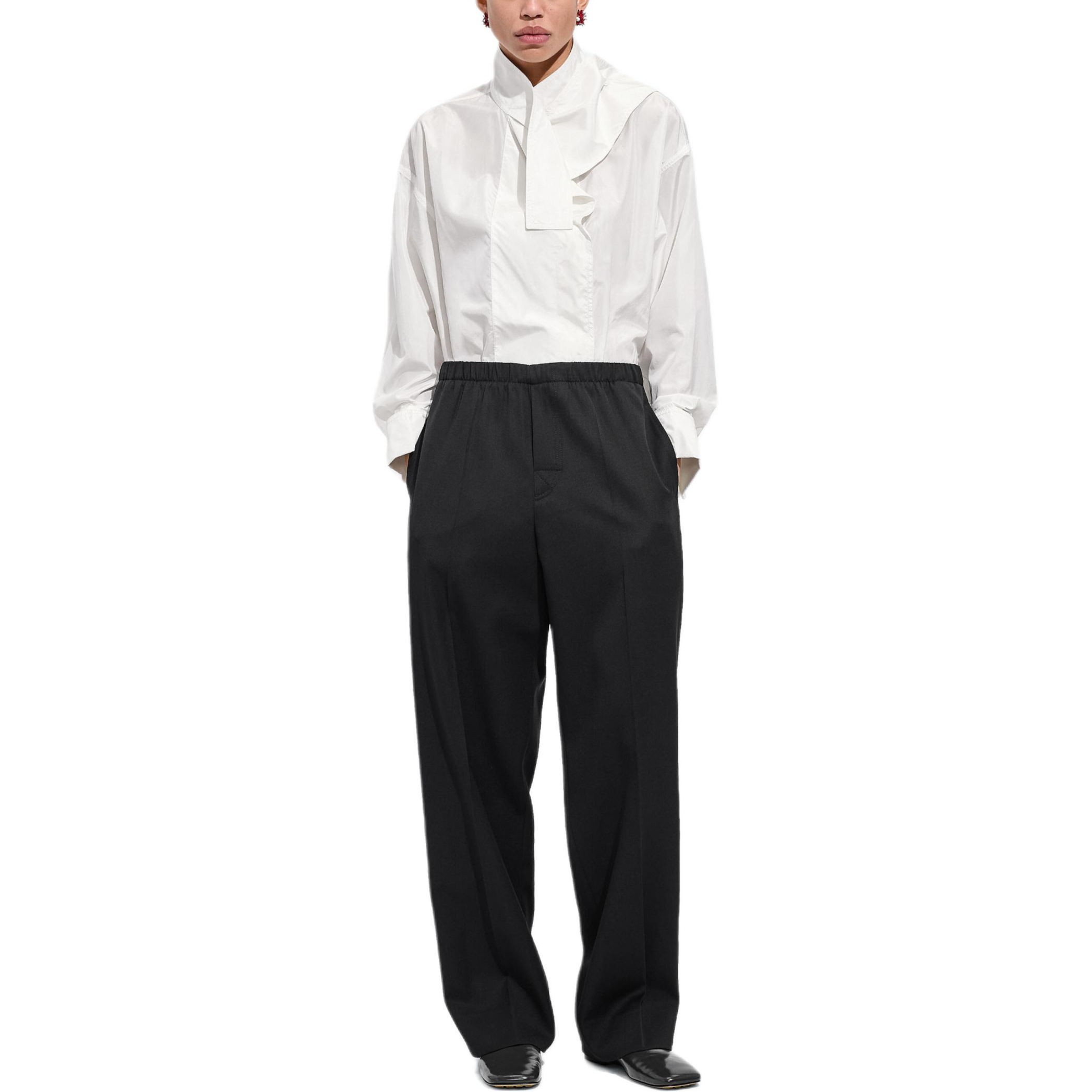 Женские брюки Bottega Veneta Bottega Veneta SS26 (черные)