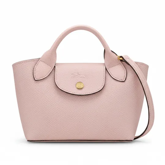 LONGCHAMP Épure, золотая металлическая фурнитура, регулируемый съемный плечевой ремень, сумка в виде слитка из воловьей кожи, мини-женская розовая сумка