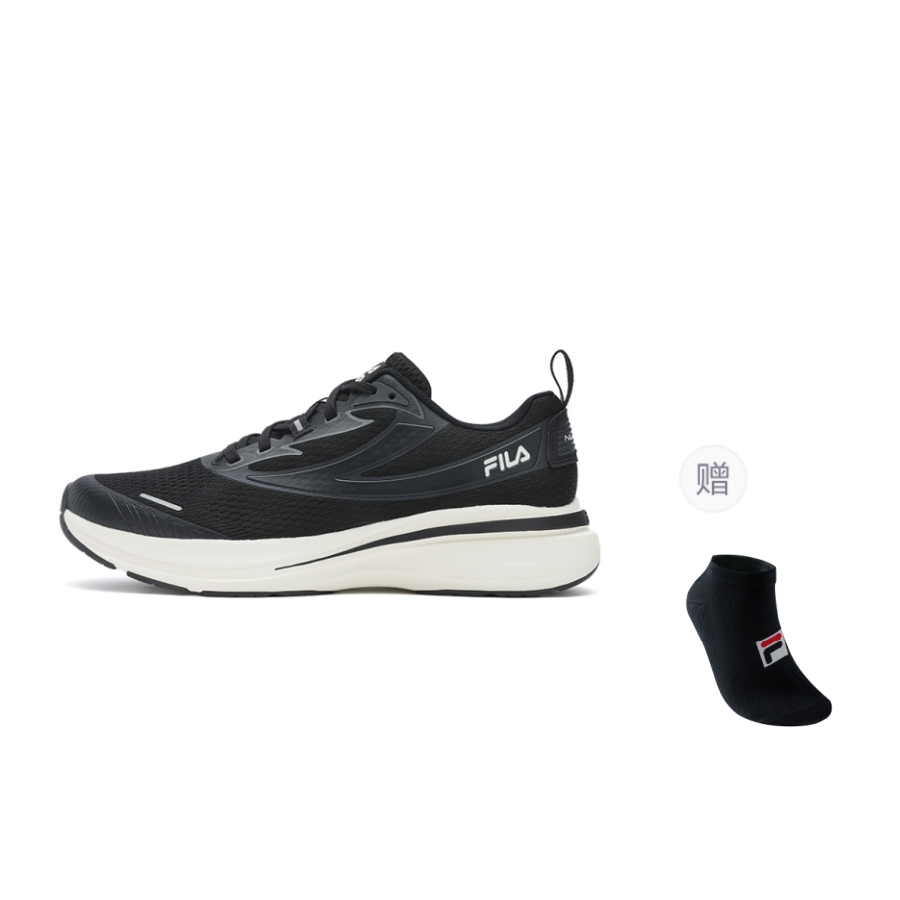 FILA NUVOLE Soft Cloud Low top Casual Trail Running Long Distance Running City Commuting Running Shoes Men's Black