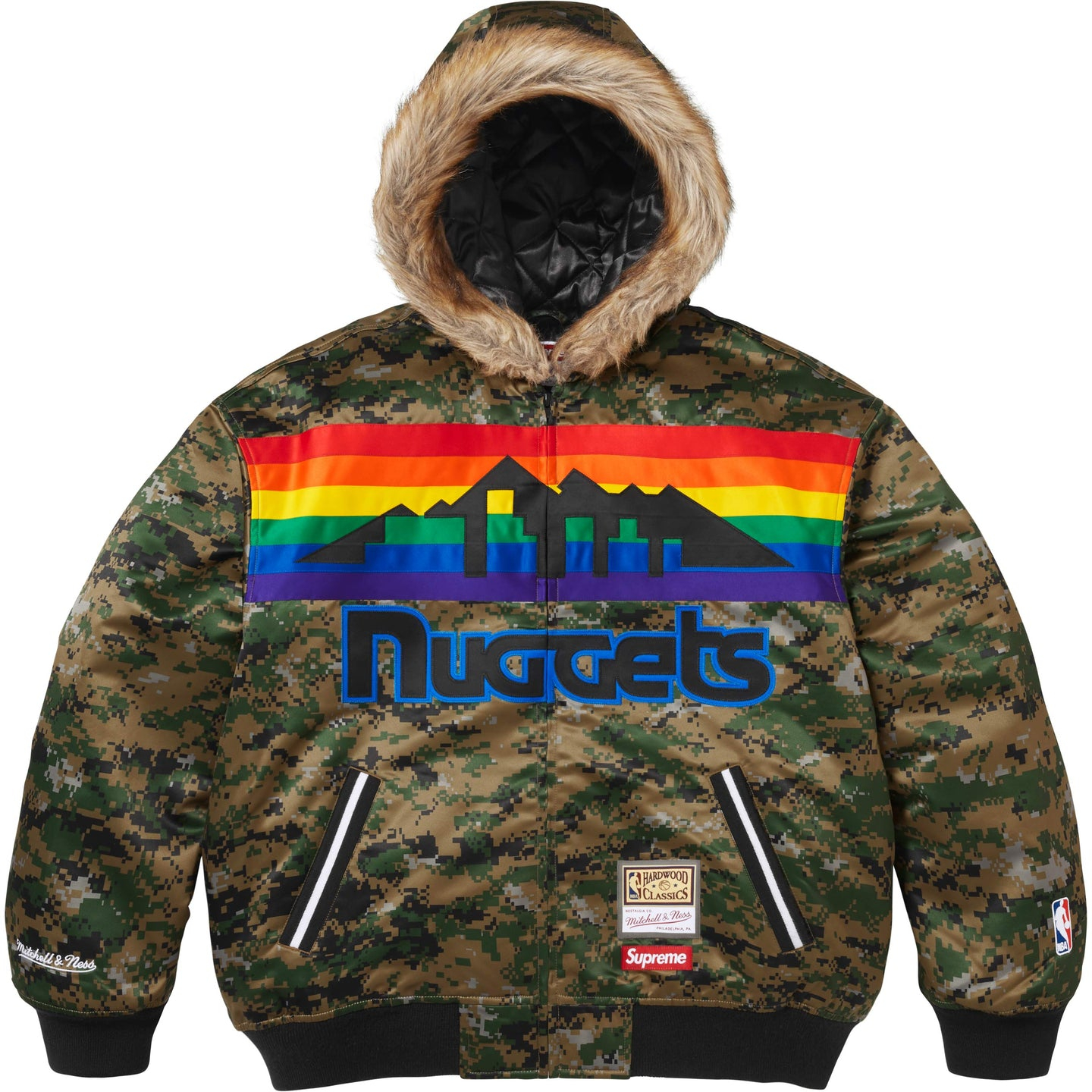 Куртка Supreme × Mitchell & Ness Teams Hooded Satin (цвет как на фото) — фото 4