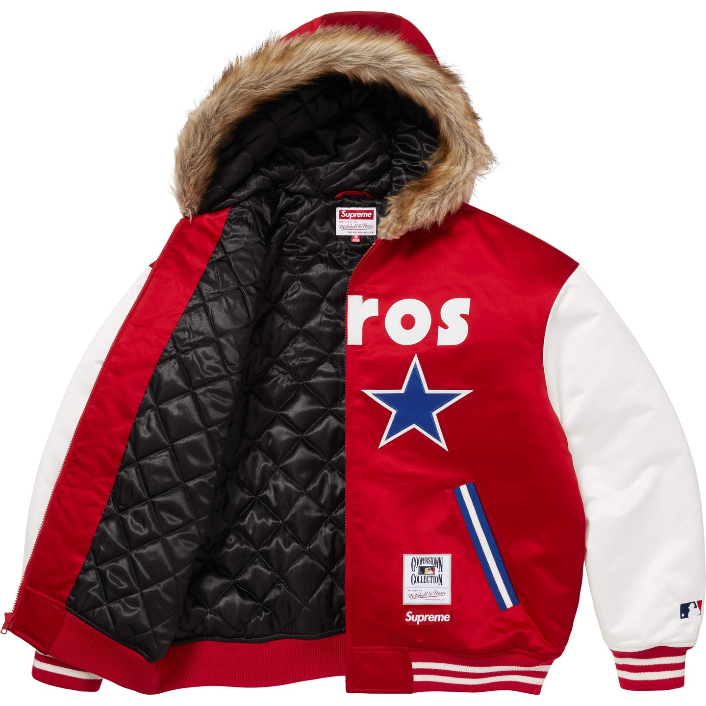 Куртка Supreme × Mitchell & Ness Teams Hooded Satin (цвет как на фото) — фото 9