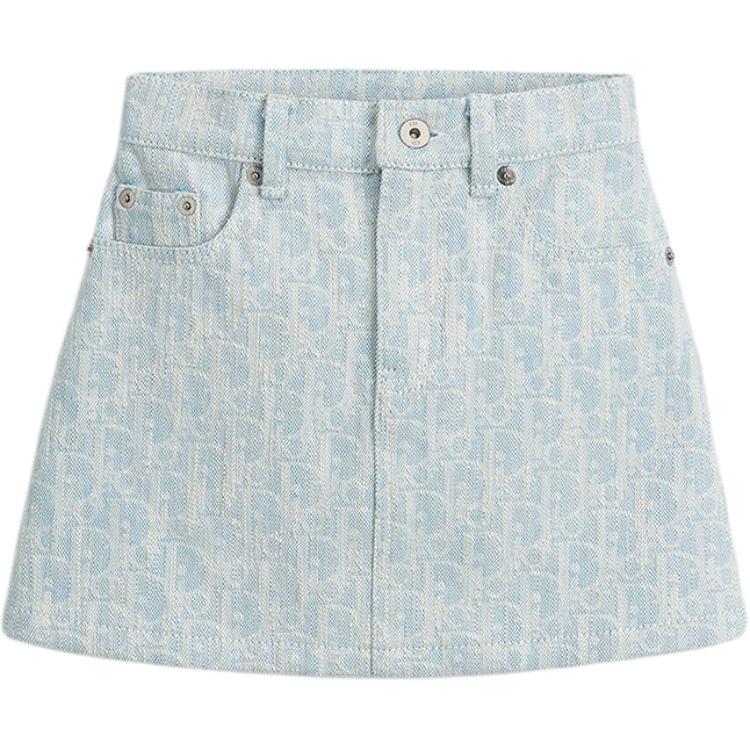 Детская юбка Dior Oblique SS26 (синяя)
