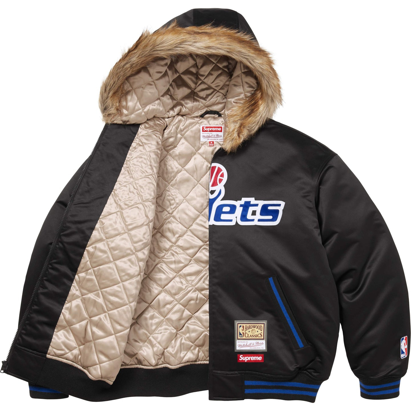 Куртка Supreme × Mitchell & Ness Teams Hooded Satin (цвет как на фото) — фото 3