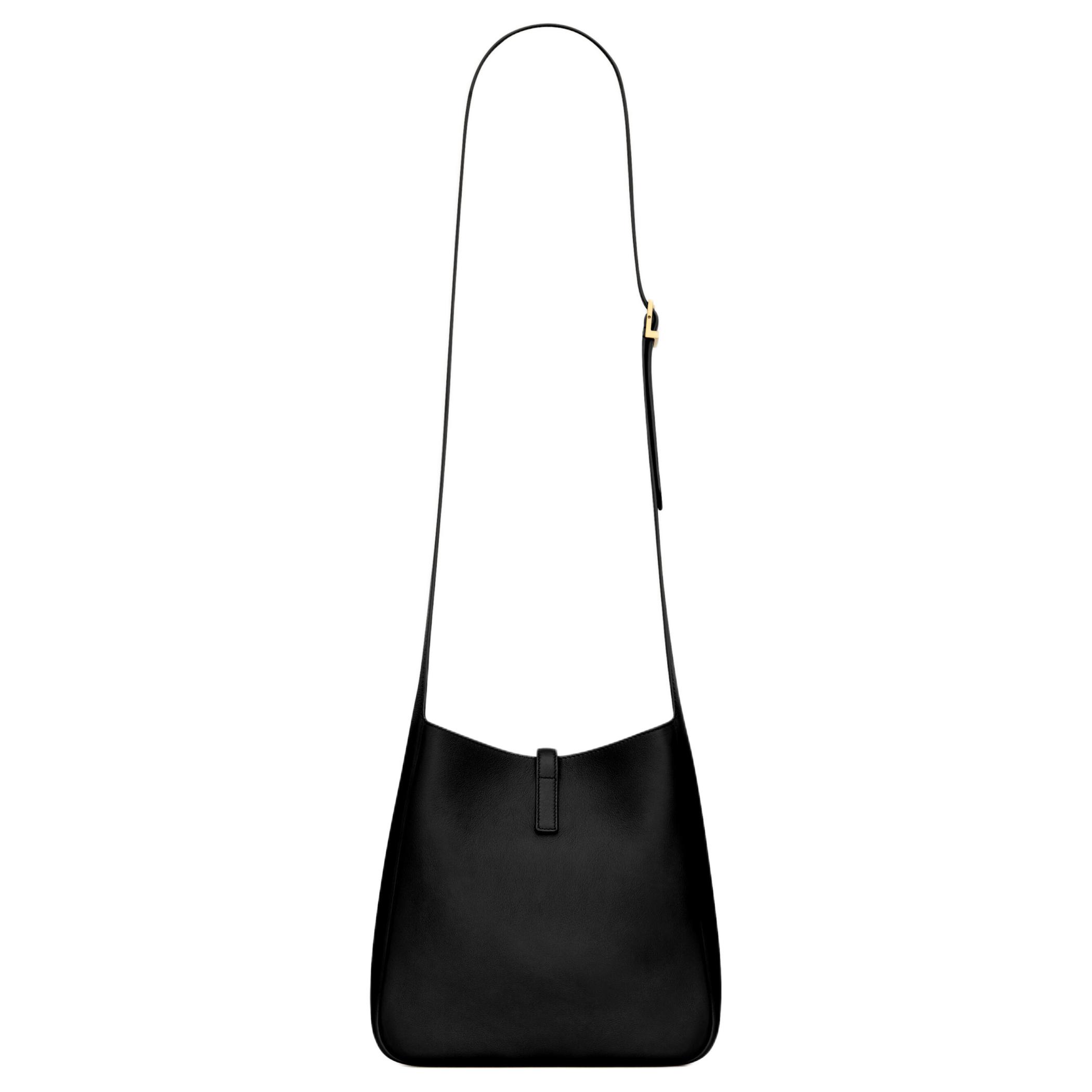 Женские сумка SAINT LAURENT LE 5 À 7 Logo (черная) — фото 5