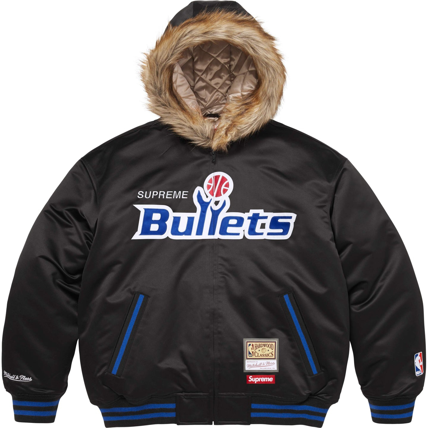 Куртка Supreme × Mitchell & Ness Teams Hooded Satin (цвет как на фото)