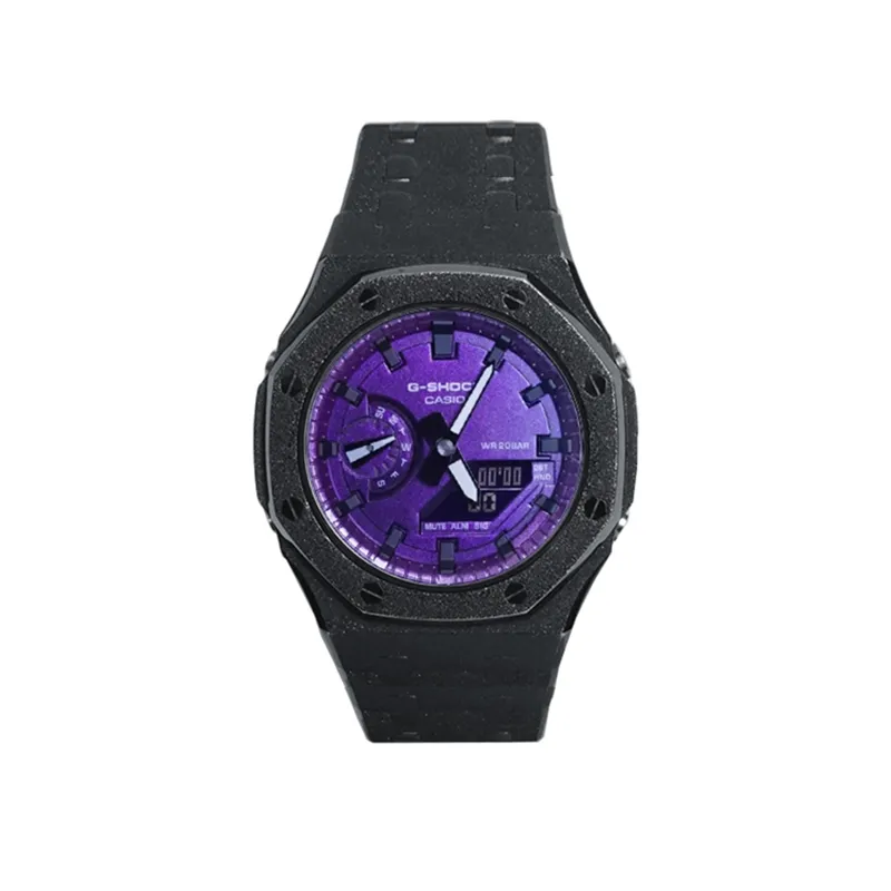 CASIO Unisex Liquid Crystal/Analog Dual Display Series 48.5mm Purple Watch