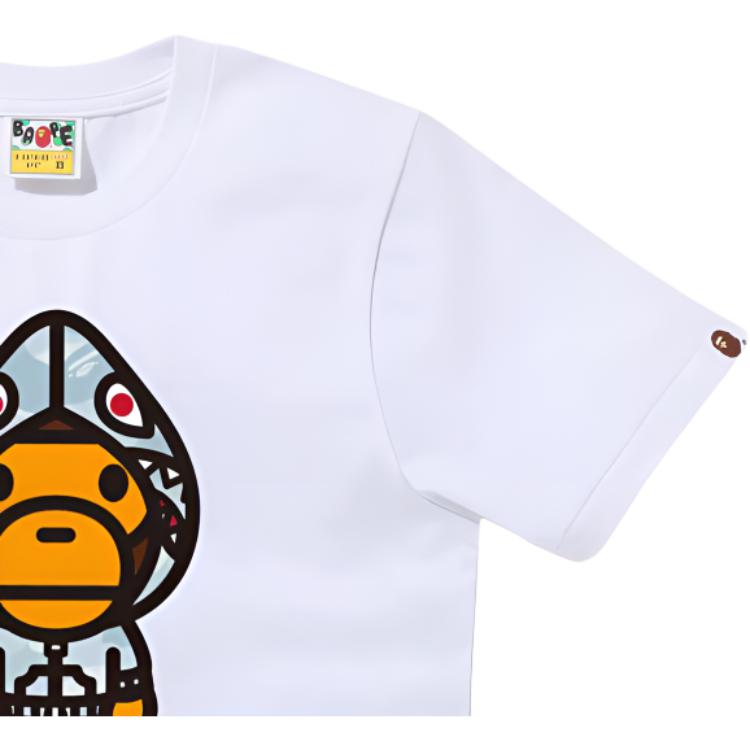 Женская футболка A BATHING APE Camo Shark (черная) — Черный — фото 6