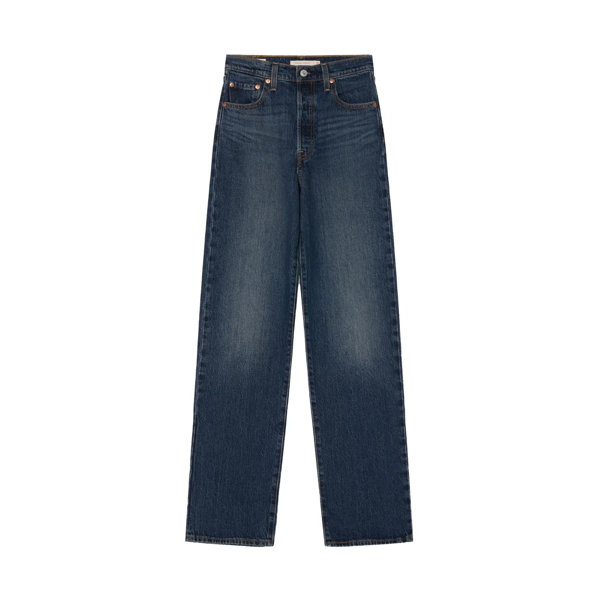 Levis Ribcage button-fly straight jeans