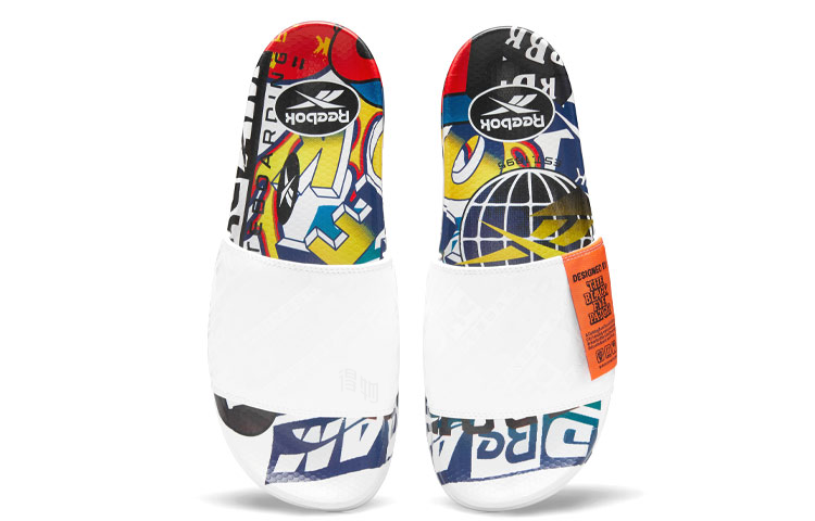 Шлепки Reebok Bep classic slide (белый) — фото 4