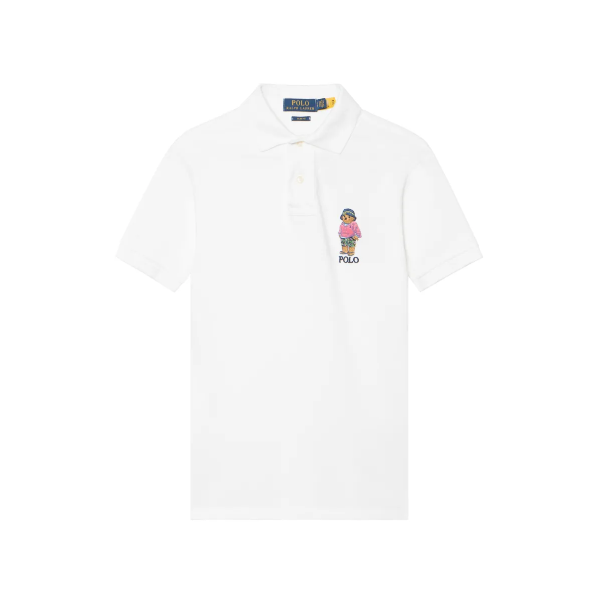 Polo Ralph Lauren Polo Bear SS24 Polo Shirt Slim Fit Men's White