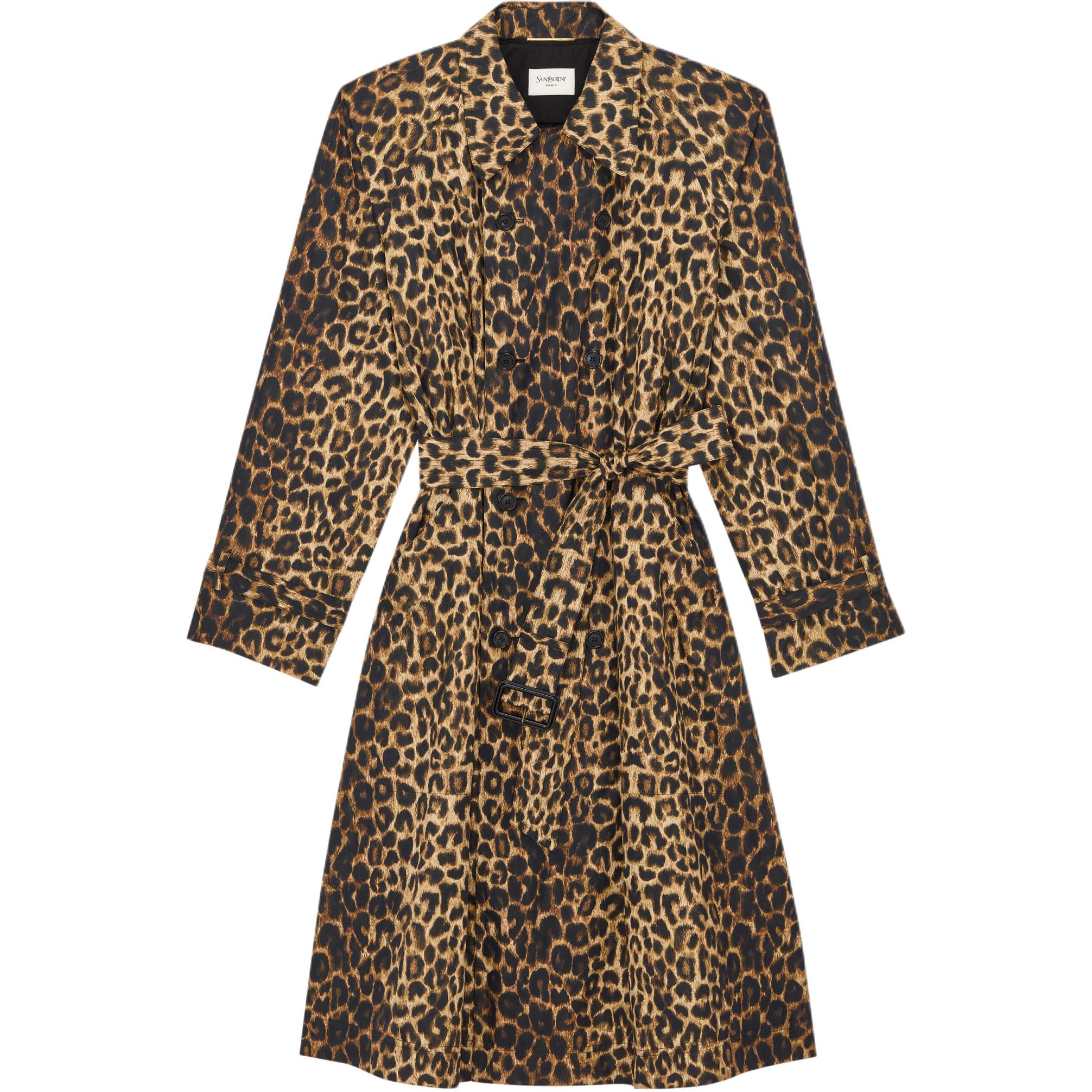 Женский плащ SAINT LAURENT SAINT LAURENT (леопардовый)