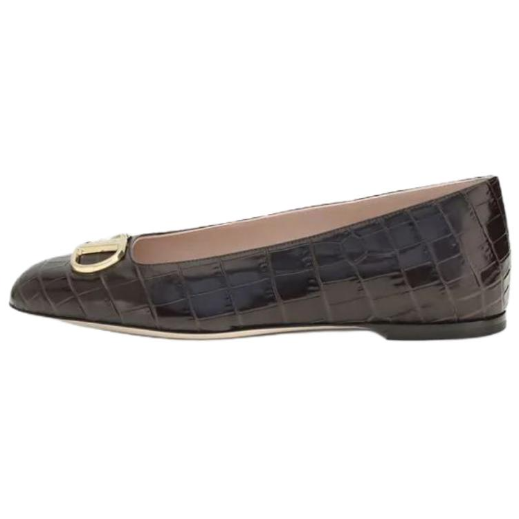 Женские балетки Valentino VLogo Signature 0.5cm (коричневый)