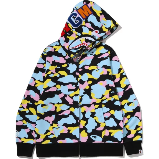 A BATHING APE SS26 MULTI CAMO серия удобная камуфляжная толстовка с длинными рукавами и полной застежкой-молнией для мужчин