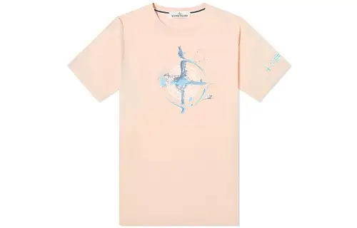 STONE ISLAND T Shirts Men's Pink Crew Neck Moderate