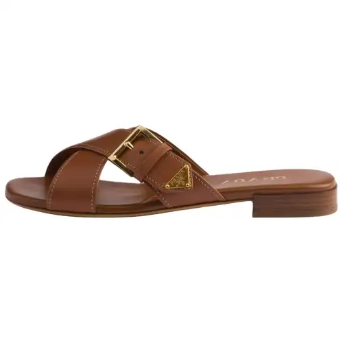 PRADA Slide Slippers Women's Camel