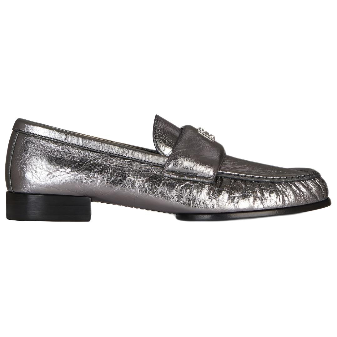Givenchy 4G Loafers 2cm Women's Silver Gray