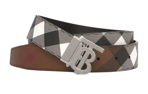 Burberry Reversible Monogram Motif Check Belt