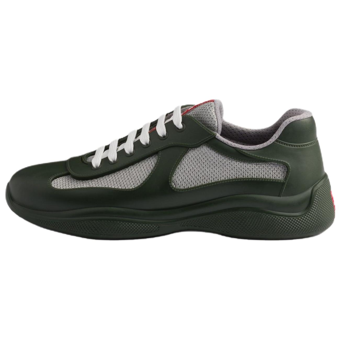 PRADA America's Cup Low top Casual Shoes Unisex Army Green
