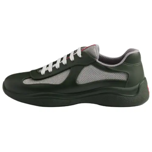 PRADA America's Cup Low top Casual Shoes Unisex Army Green