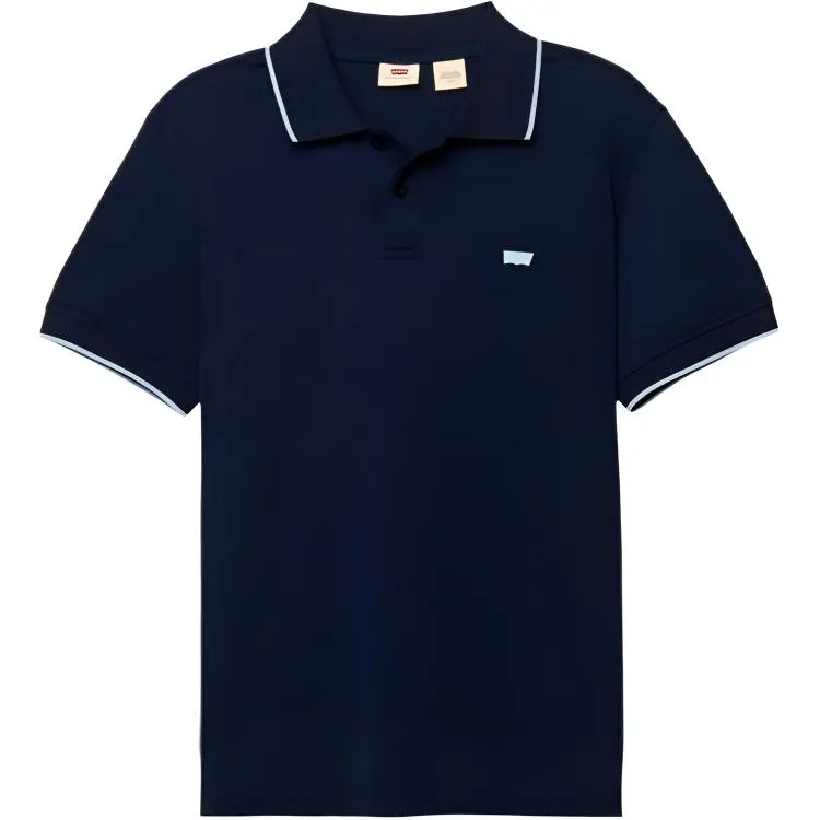 Levi's Polo Shirts Men's Blue Polo Collar Moderate
