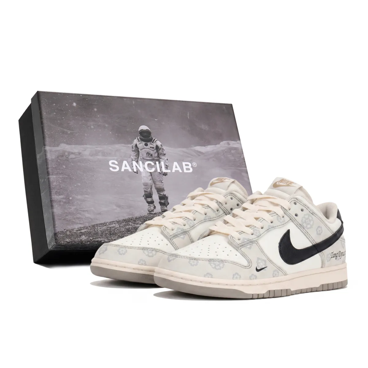 Nike Dunk 3 Times Laboratory Slip Resistant Low top Skateboard Shoes Men's White Gray