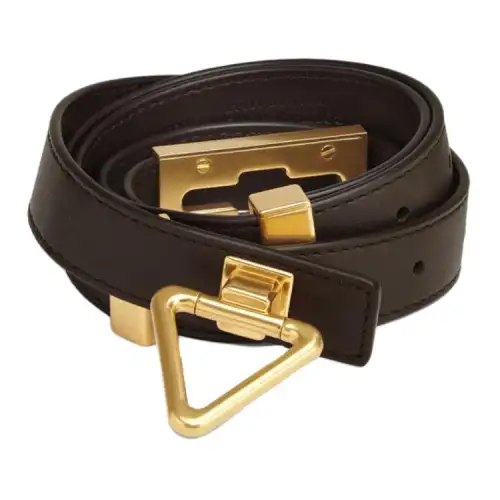 Bottega Veneta Cow Leather Belts Women's Chocolate Width 2cm